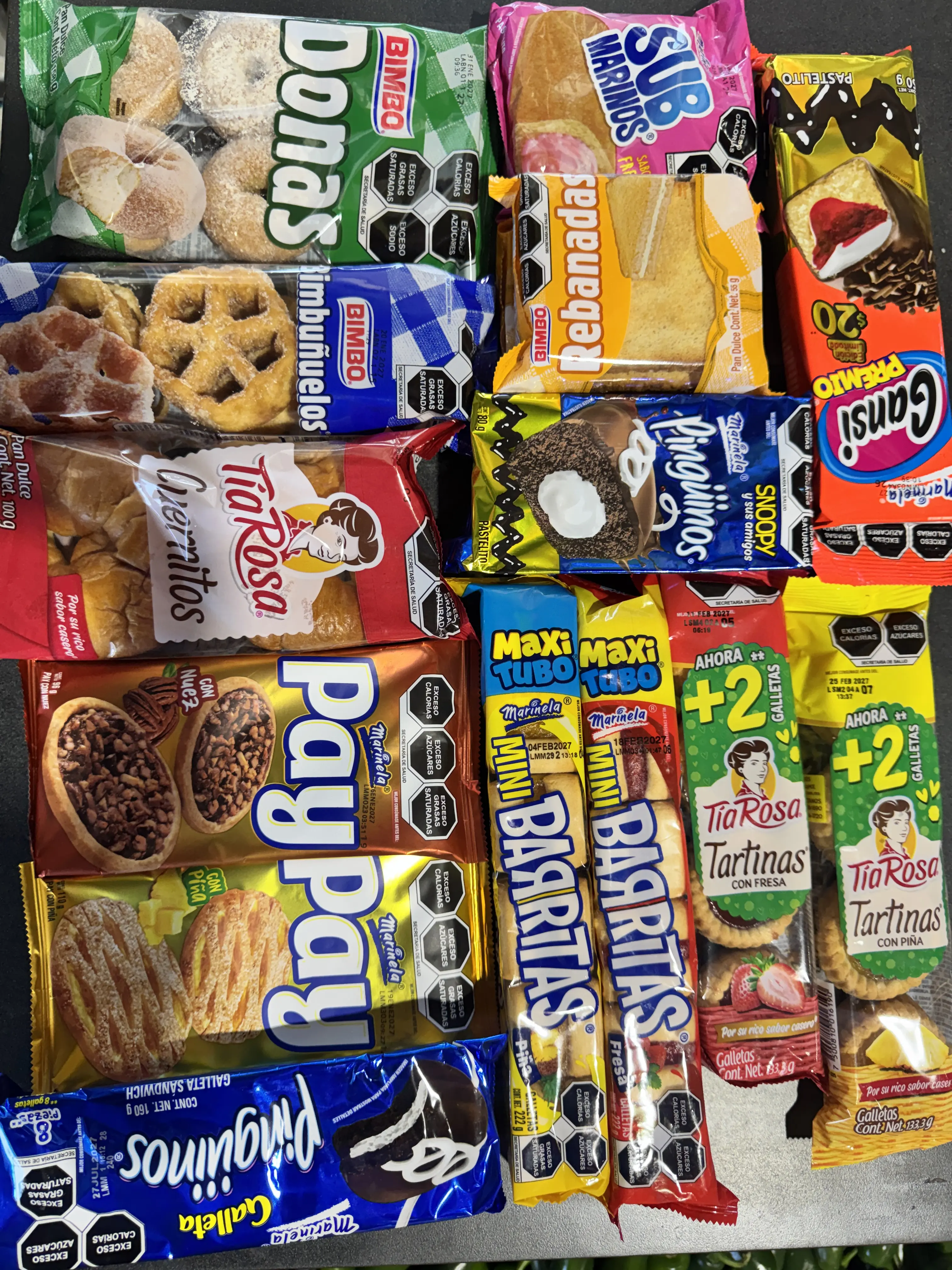 3 Panecitos misteriosos- Donas, Sub, Pay Pay, and More - A Variety of Snacks and Treats for Your Next Snack Time