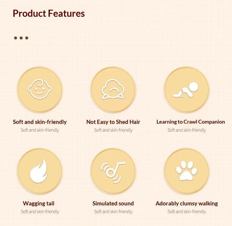 New Realistic Robotic Dog Plush Toy – Interactive Puppy That Walks, Barks & Wags Tail, Adorable Smart Pet Toy for Kids & All Ages, Perfect Christmas Gift for Dog Lovers and Family Fun A good gift for Valentine's Day tail wagging