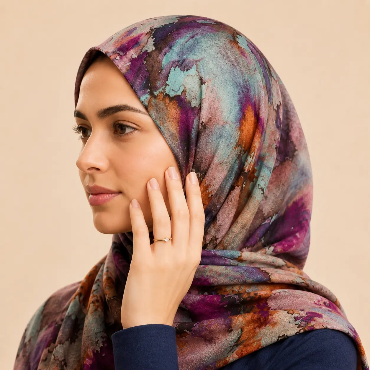 Sapphire Mirage Printed Modal Hijab