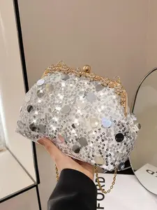Women's Fashionable Sequins Decorated Handbag, Casual Versatile Hobo Bag for Party, Trendy All-match Crossbody Bag for Daily Use