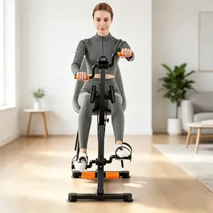 [Mother's Day Gift]Multi-Function Pedal Exerciser with LCD Monitor, Adjustable Arm & Leg Exercise Bike with Foot Massage & Resistance Bands, Home Rehab Fitness Machine for Seniors Elderly Physical Therapy summervibes