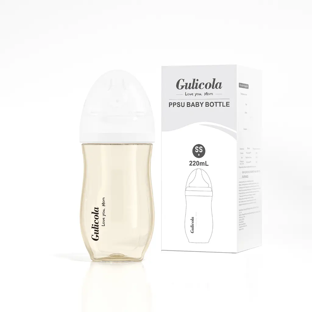 Gulicola 7oz/9oz PPSU Wide Neck baby bottle with anti colic nipple,0months+ Gulicola 7oz/9oz PPSU Wide Neck baby bottle with anti colic nipple,0months+