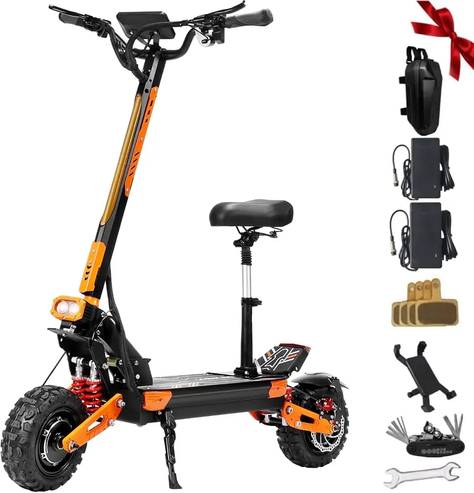 Adults Electric Scooter with 5600W Dual Motor 52MPH 60V E-Scooter
