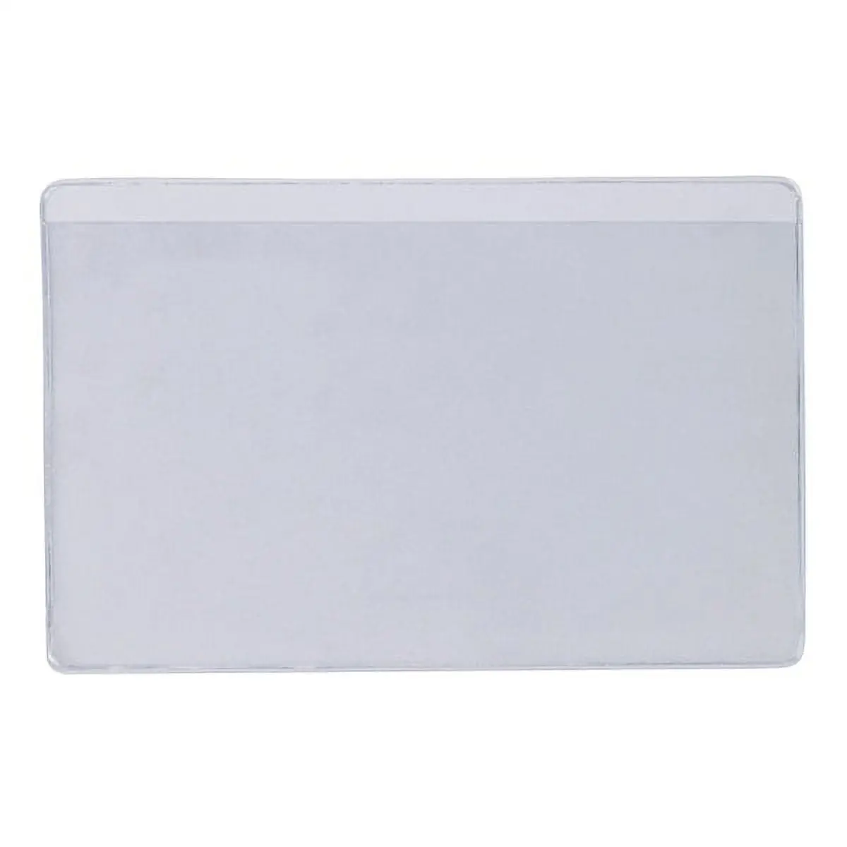Self Adhesive Press-On Vinyl Envelopes - 6"w x 4"l Extra Large Plastic Envelopes, Long Side Open Top Load Design, White Inserts for Laser/Inkjet Printing, Pack of 50