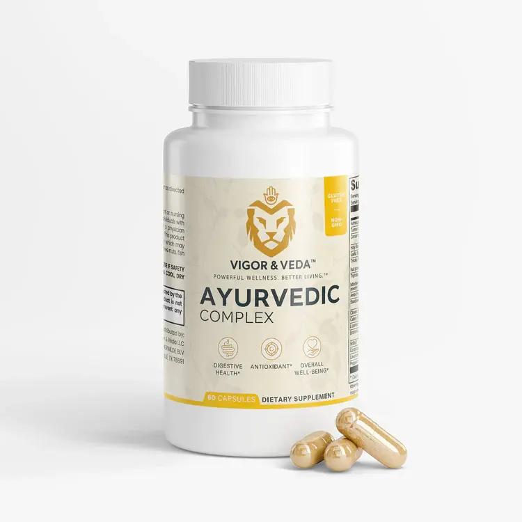 Vigor & Veda Ayurvedic Complex – 90 Capsules | Adaptogenic Herbal Support, Stress Balance & Daily Vitality
