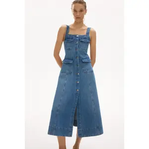 H&M Button-front denim dress