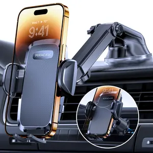 Miracase Phone Stand for Car, [Thick Case & Heavy Phone Friendly],3-in-1 Phone Holder for Car Dashboard,Windshield Air Vent,Fit for All Smartphones