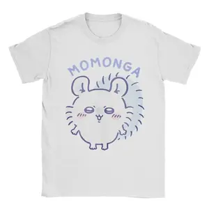 Men Women T-Shirt Chiikawa White Momonga Novelty Cotton Tees Short Sleeve T Shirt Crew Neck Clothes Plus Size,Unisex Gifts, Gift For Him, Gift For Her, BirthdayGift