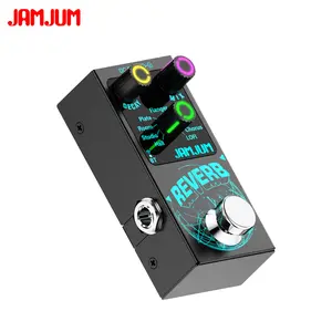 JAMJUM Reverb Effect Pedal for Guitar, 9 Effects, Battery-Free, Compact Size Ideal for Musicians Holiday gift