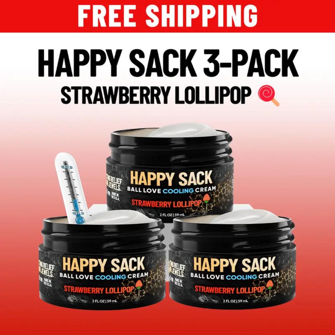 Derm Dude Happy Sack Ball Love Cooling Cream for Mens Skin in Most Popular Scented Strawberry Lollipop