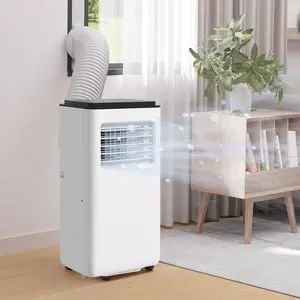 10,000 BTU Portable Air Conditioner for 440 Sq. Ft. Spaces, with Dehumidifier Function, Fan Mode, Auto Sleep Mode, 24H On/Off Timer and White Window Installation Kit