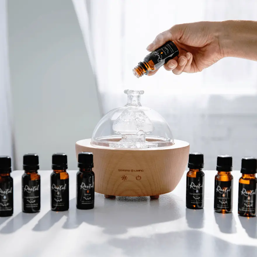 Aromatherapy Essential Oil Kit + Diffuser, Health & Wellness Set for Stress Relief, Signature Scent Creation & Scent Layering