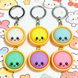 Cute Mini Dumpling Keychain – Adorable Cartoon Pendant for Backpacks, Keys & Bags, Kids & Gifts, Soft & Durable