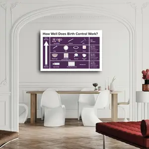 Birth Control Methods Poster Healthcare Educational 3 Canvas for Living Room Bedroom Decor 36x24inch(90x60cm) Unframe-style