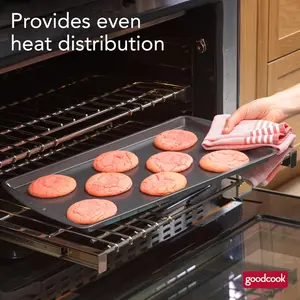 Nonstick Steel Baking Sheet, 17" x 11", Gray, Large Cookie Sheet for Baking, Nonstick Baking Tray, Oven Tray, Non-Stick Cooking Sheet Heat Resistant Bakeware Baked