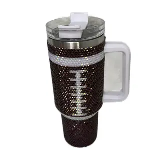 Studded Tumbler 32 Onzas with Handle and Lid - Drinkware - Bottle Washable Reusable Portable Water Bottles Cup Mug