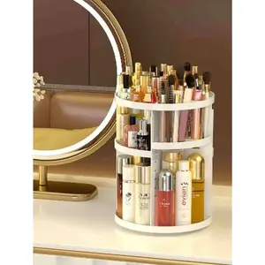 360-degree rotating plastic storage box, adjustable food storage box, display rack