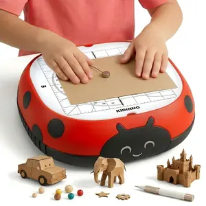 KIDINNO Safe Blade-Free Cardboard Cutter for Kids 5+ - DIY STEM & STEAM Educational Toy for Hands-On Creativity and Engineering Play - No Blades Just Build - Crafting Imagination Kit