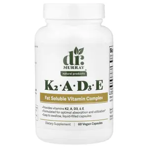 Dr. Murray's K2, A, D3, E, 60 Vegan Capsules