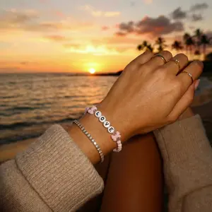 Personalized Name Bow Beaded Bracelet