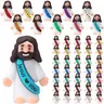 25/50Pcs Little Jesus Figures Mini Jesus Figures Original Design Jesus love You Figures Cute Jesus Ornaments to Hide and Seek Religious Party Favors Sunday School Baptism Gifts Spread the Gospel