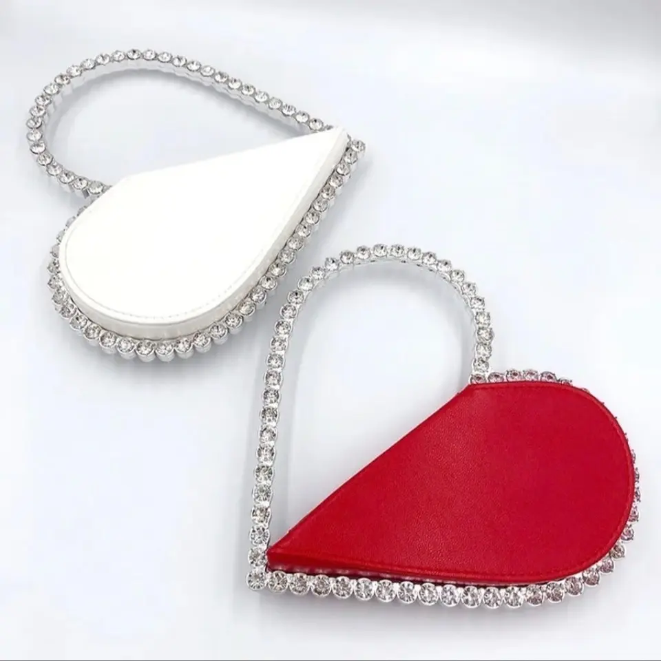 Heart clutches PU Leather