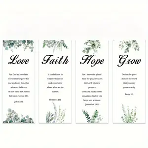Eucalyptus Leaf Pattern Backdrop Banner, 4 Counts/set Easter Theme Wall Decoration, Wall Hanging Decor for Church Sanctuary Walls, Ornaments