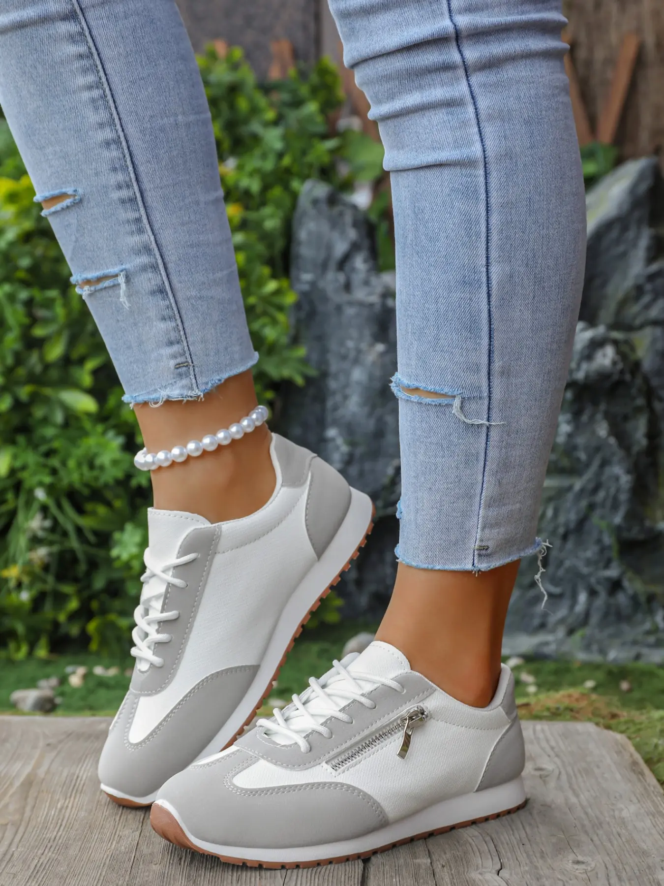 Zipp Design Agon Shoes, Casual Training Sneakers, Colorblock Versatile, Fashionable and Comfortable, Ideal for Fitness and Outdoor, Perfect Gift Choice