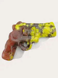 1pc Random Natural Crystal Gun Sculpture, Unique Crystal Decor, Creative Home Office Desk Decoration, Perfect Gift, Elegant Ornaments