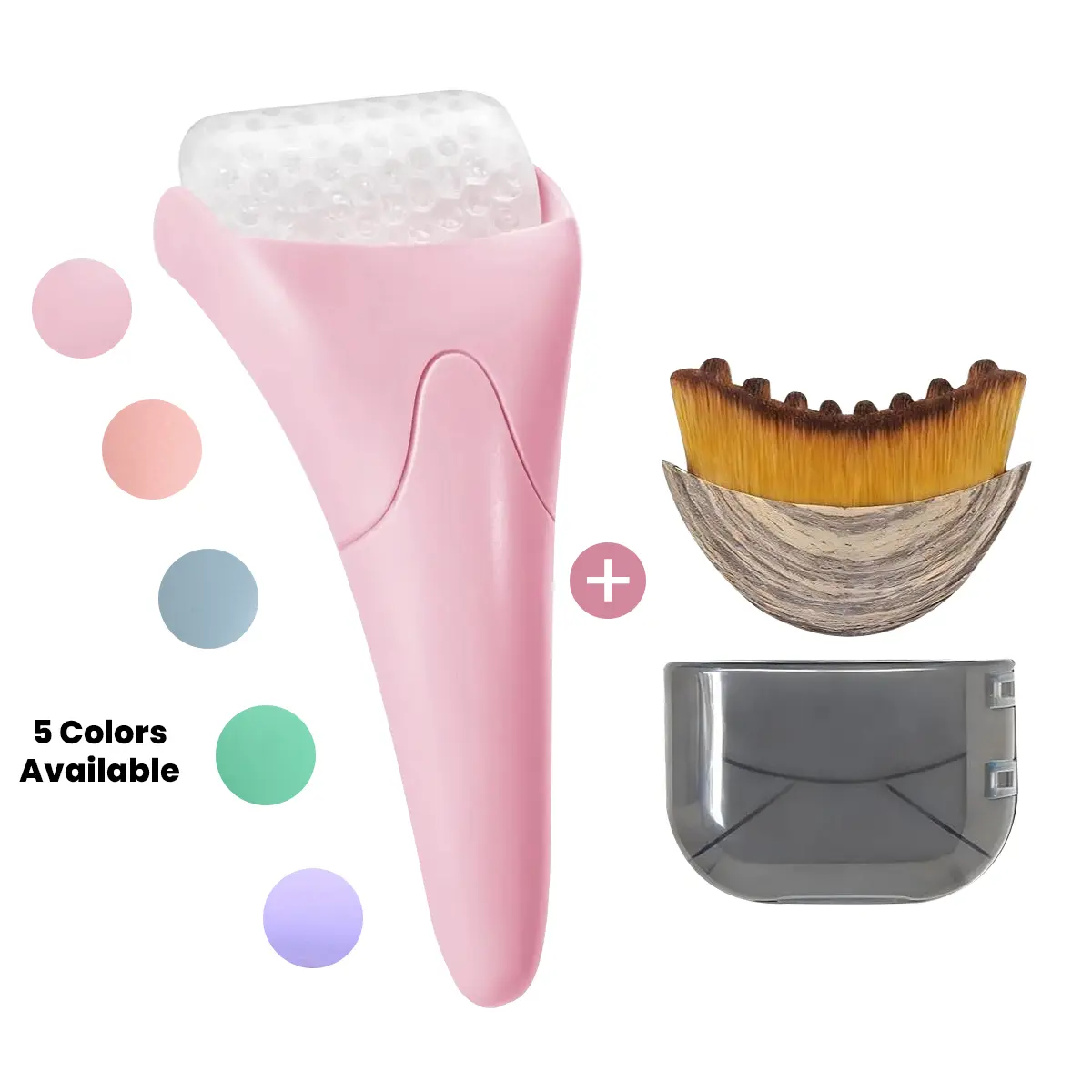 Ice Roller + Lymphatic Contour Face Brush