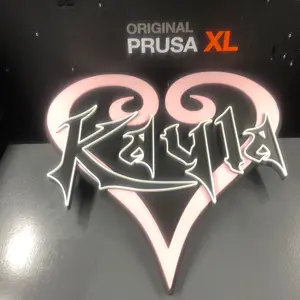 3d printed KH Heart wall plate | hanger | bedroom door decoration | personalized gothic style design | game room decor