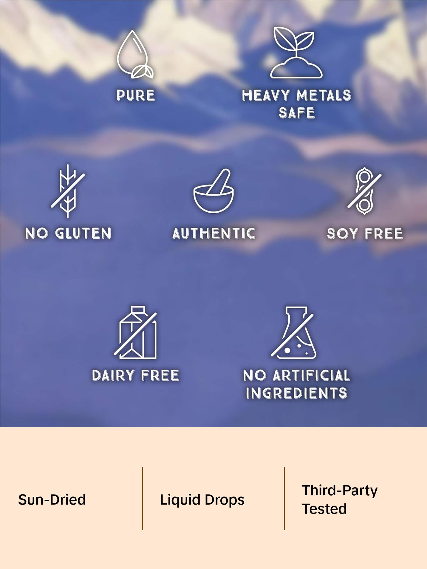 Pure Himalayan Shilajit, Sun Dried Liquid Drops - Immune Support Supplement, Energy Boost, Detox Cleanse, Anti-Aging and Wellness - Natural Trace Minerals & Fulvic Acid Complex