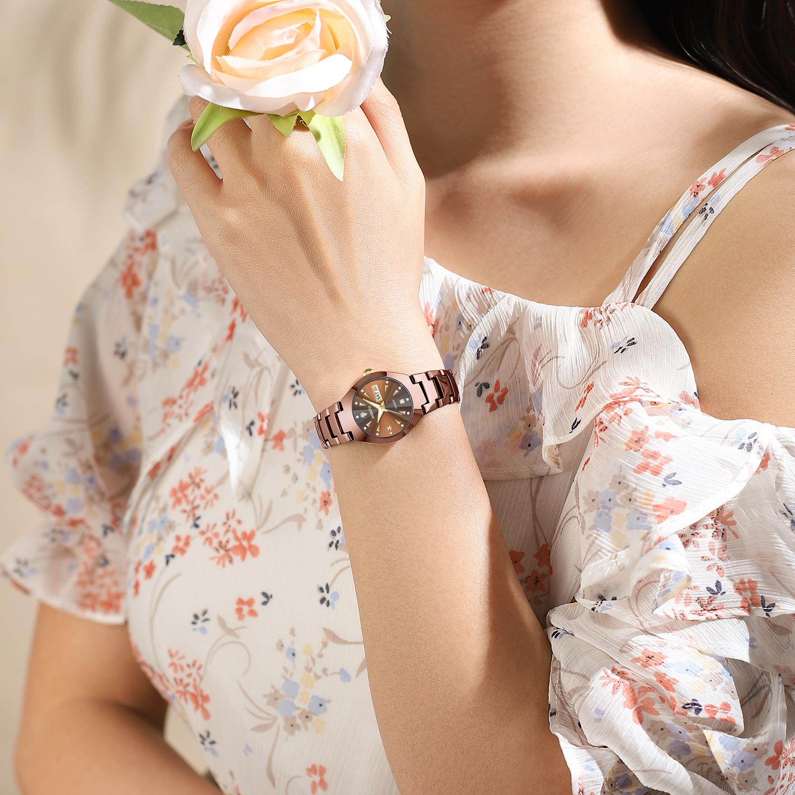 NIBOSI 2713  quartz watch,dress quartz watch,sports quartz watch,scratch-resistant quartz watch,women's quartz watch,Round-dial quartz watch,Lightweight durable ladies round wristwatch