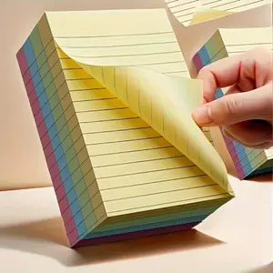 100 Pages Colorful Sticky Notes, Creative Memo Pad, Four Colors Available, Tear-Off Notepad, Suitable for Office and Home Use
