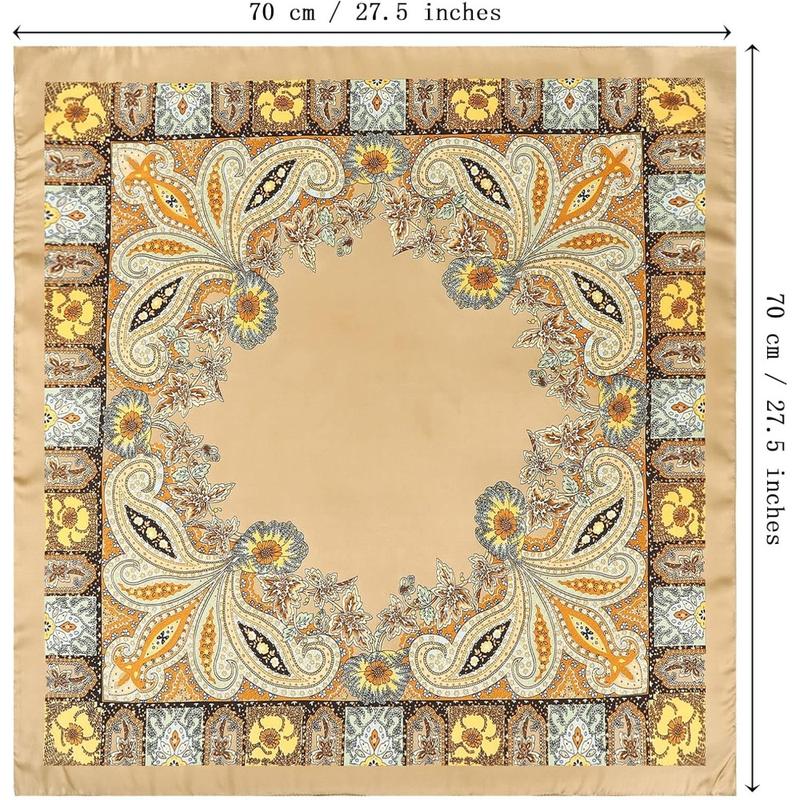 4 Pcs 27 Inch Silk Scarf for Women Hair Satin Scarf Square Silk Bandanas Large Head Scarves for Sleeping 4 Pcs 27 Inch Silk Scarf for Women Hair Satin Scarf Square Silk Bandanas Large Head Scarves for Sleeping