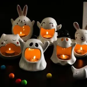 Special Halloween Ghost Festival Ceramic Craft Ornaments