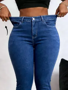 High-Waisted Butt-Lifting Jeans for Curvy Women, 0xl-4xl Full Size, Affordable and Stylish, Slim-Fitting Denim Jeans, Womenswear