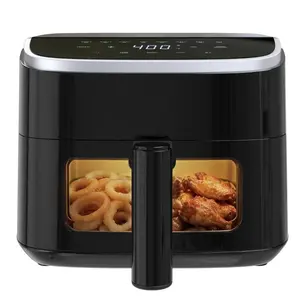 4QT Air Fryer with Visible Window, 1500W Digital Touchscreen Air Fryer with 8 Presets, Auto Shut Off & Nonstick Dishwasher Safe Basket, 60-Min Timer Max 400°F for Small Family