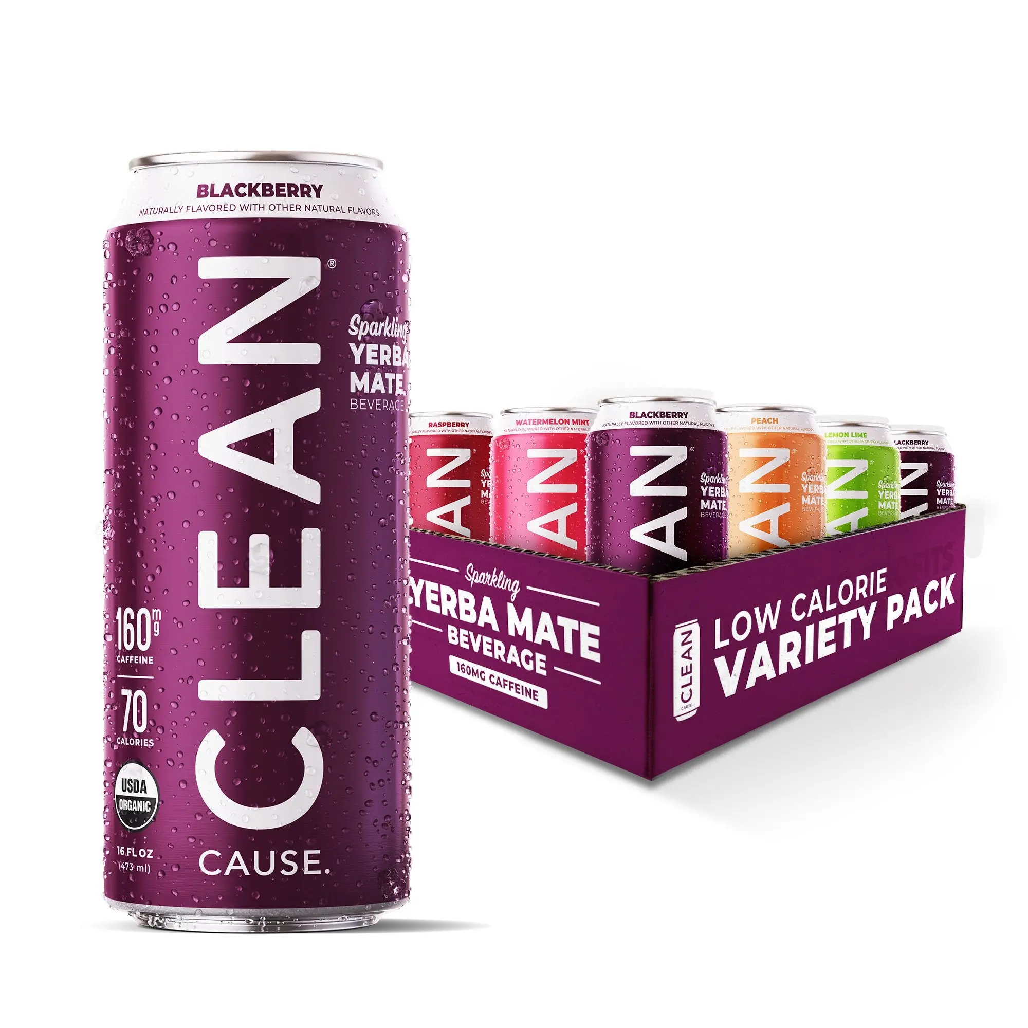 Low Calorie Organic Sparkling Yerba Mate Variety Pack