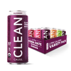 Low Calorie Organic Sparkling Yerba Mate Variety Pack