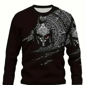 Men’s shirt long sleeve and pans 2 set piece suit Azteca black and white Top Pants Menswear Clothes