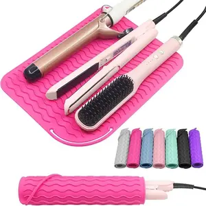 TikTok Viral Portable Heatless Silicone Hair Straightener Mat | Heat-Resistant Styling Pad | Home & Travel Essential for Straightener Brushes | Perfect Gift for Valentine's Day & Mother's Day