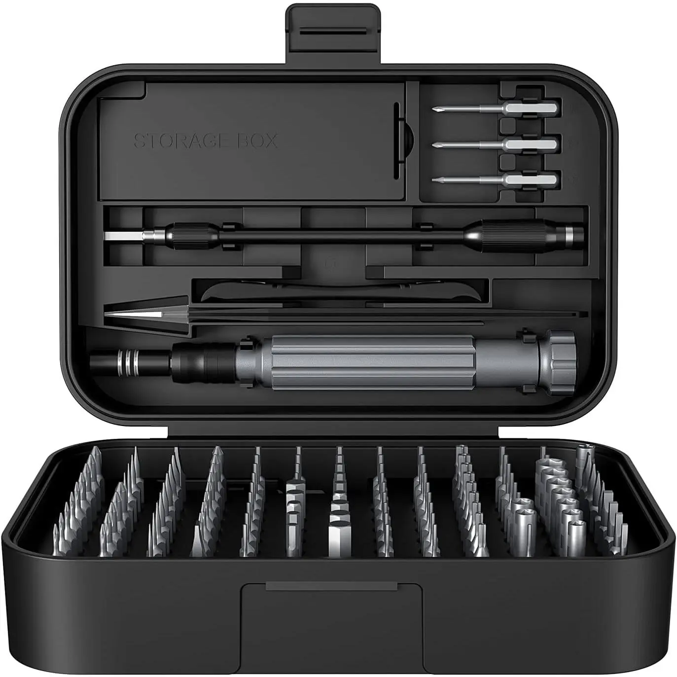 150 in 1 Precision Screwdriver Set,  Electronics Repair Tool Kit with 120 Magnetic Bits and 30-Bit Tool Set for Computer, Phone, Watch, Camera, Laptop - Black