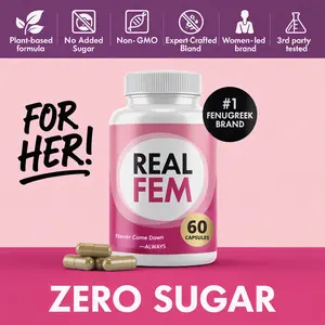 Real Fem-100% Natural-13-in-1 with SawPalmetto & Fenugreek-Vegan, Non-GMO-Botanical Blend for Women's Daily Balance &Wellness Healthcare Supplement