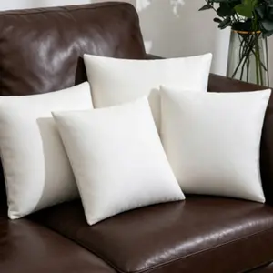 4-Pack Soft Durable Polyester Square Pillow Covers, Zipper Closure, Suitable for Sofa Bed Holiday Decor, No Filling Included