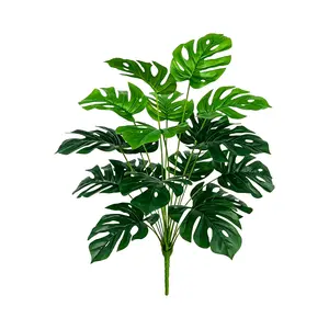 Artificial Monstera Plant 18 Heads 29.5in - Lifelike Tropical Fake Foliage | No Maintenance Decorative Split Leaves for Home Office Indoor Outdoor Decor