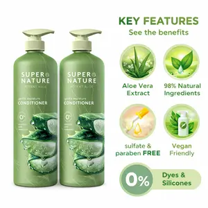 Super Nature Potent Aloe Conditioner – Gentle Moisture Hair Conditioner with Aloe Vera, Sulfate & Paraben Free, Hydrating for Dry & Damaged Hair (Multi Pack Option)