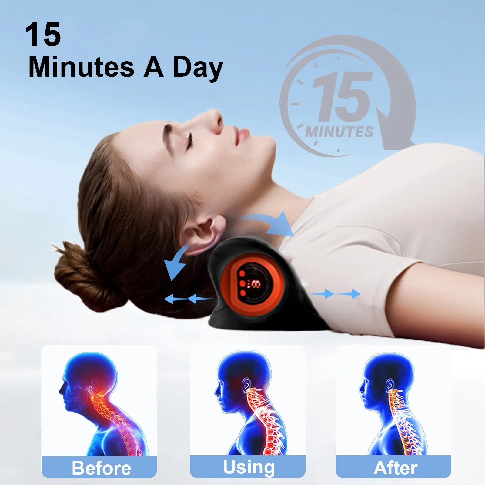 Electric Neck & Shoulder Massager with Heat & Vibration, Neck Shoulder Relaxer, Rechargeable Deep Tissue Massage Pillow, 3 Vibration/massage Modes, Portable, USB Rechargeable Massagers - TikTok Shop Electric Neck & Shoulder Massager with Heat & Vibration, Neck Shoulder Relaxer, Rechargeable Deep Tissue Massage Pillow, 3 Vibration/massage Modes, Portable, USB Rechargeable Massagers - TikTok Shop