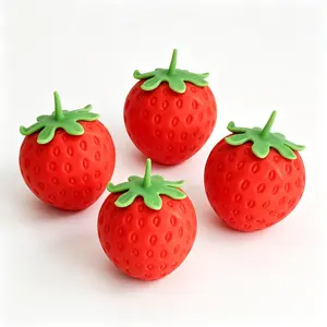 1 Piece of Stress Relieving Strawberry Squeeze Music Simulation Stress Relieving Ball Fruit Ball Stress Relieving Children's Toy