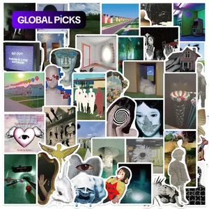 50pcs Cartoon Acid Dream Core Aesthetic Graffiti Series Stickers, Graphic Decal, Suitable for Faith Based Designs Such As Scrapbooks, Diaries, Laptops, Water Bottles, Cars, Etc., As Gifts with Positive Information #GLOBAL PICKS